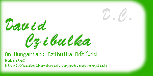 david czibulka business card